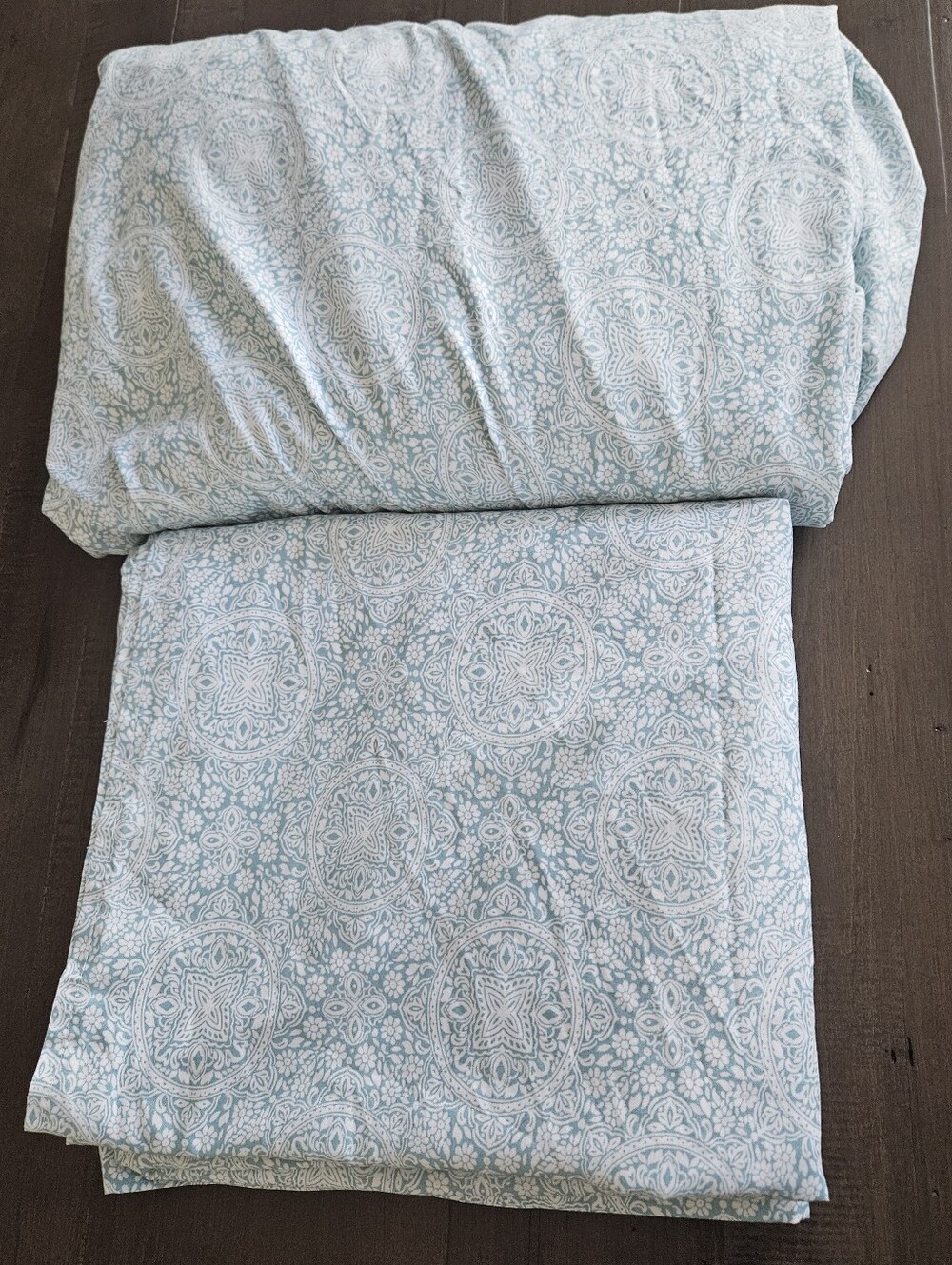 Living Colors 2-Piece King Sheet Set Teal Blue Damsk